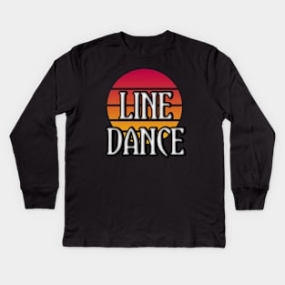 Line dance t-shirt Kids Long Sleeve T-Shirt